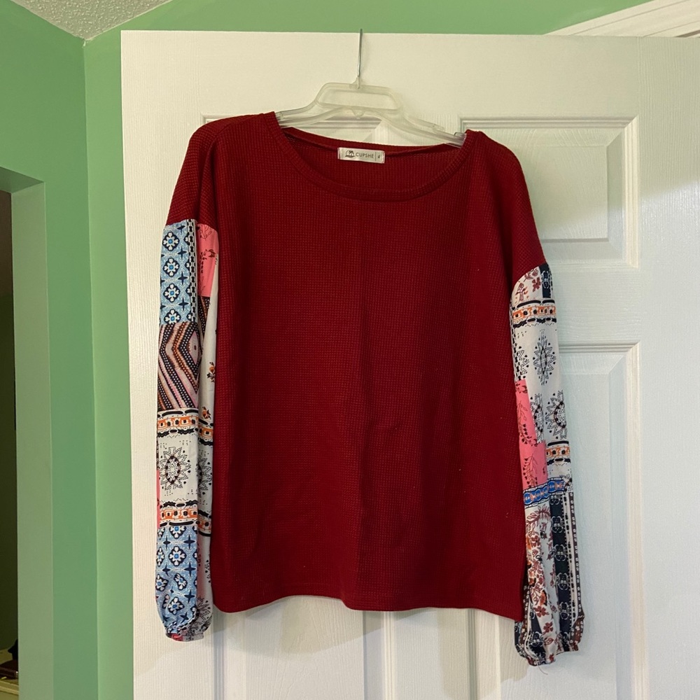 Ballon sleeve top